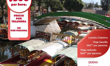 Actualizan en Xochimilco Tarifas de Servicios Turísticos