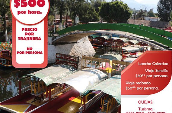 Actualizan en Xochimilco Tarifas de Servicios Turísticos