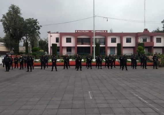 Con 25 Elementos De La SSC Refuerzan Seguridad En Xochimilco.